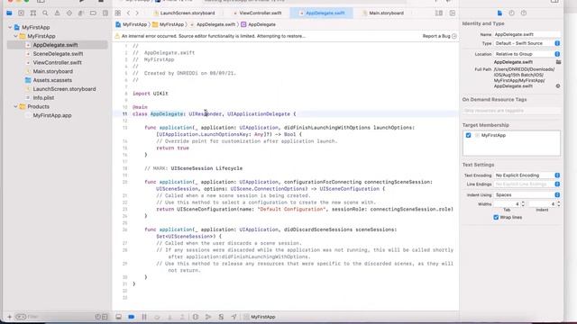 First iOS Application | AppDelegate vs SceneDelegate | iOS Application Lifecycle Methods смотреть онлайн
