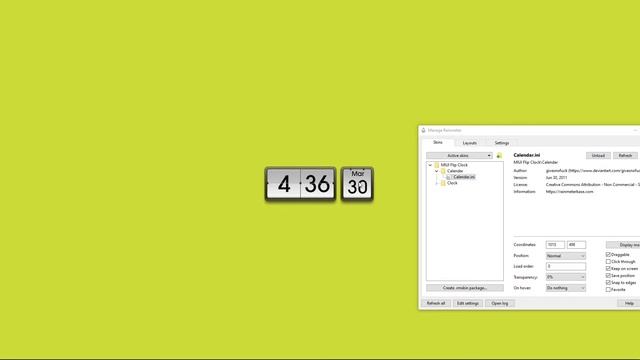 MIUI Flip Clock Rainmeter Clock And Date Skin | Rainmeterbase