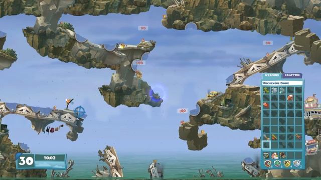Worms W.M.D - Crafty Cavern Capers - Poison All Enemy Worms