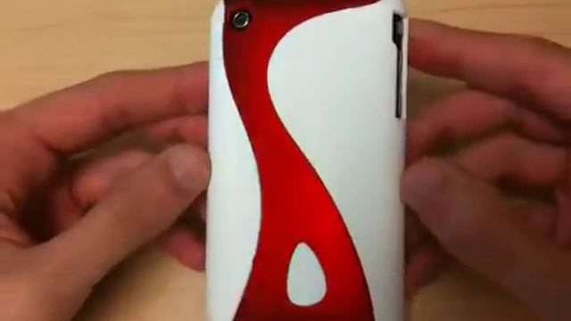 iPhone 3G 3GS 2 Piece Rubberized Plastic Case WHITE RED смотреть онлайн