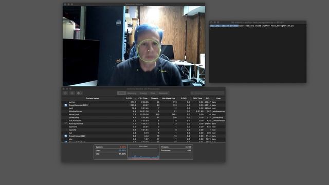 Face recognition program in Python using OpenVINO on macOS using CPU смотреть онлайн