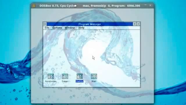 Windows 3.1 in DosBox смотреть онлайн