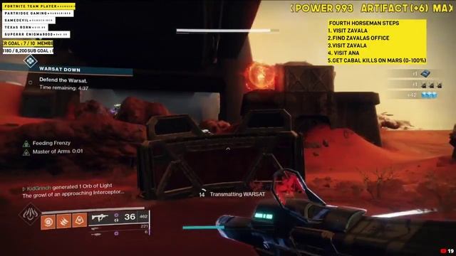 Destiny 2 : FOURTH HORSEMAN EXOTIC QUEST! Weekly Reset! !discord смотреть онлайн