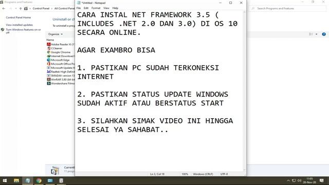 CARA INSTAL NET FRAMEWORK 3.5 ( INCLUDES .NET 2.0 DAN 3.0) DI #OS_WINDOWS_10 Atau 8 SECARA ONLINE смотреть онлайн