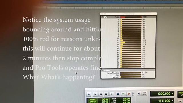 Pro Tools 12.6.1 HD CPU hits 100% for 2 minutes on launch then settles down смотреть онлайн