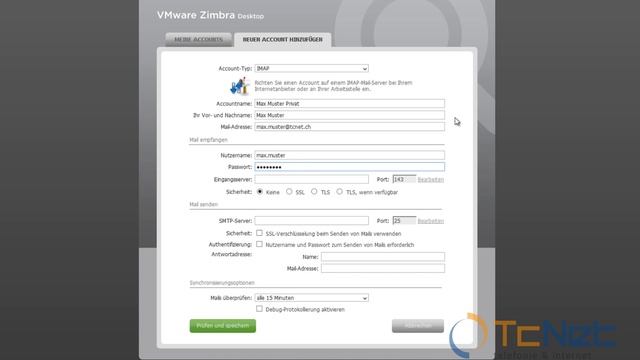 IMAP-Konto (...@tcnet.ch) in Zimbra Desktop einrichten смотреть онлайн