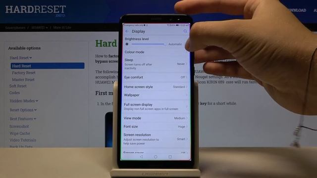 Brightness Settings - HUAWEI Mate 10 Lite & Auto-Brightness Option смотреть онлайн