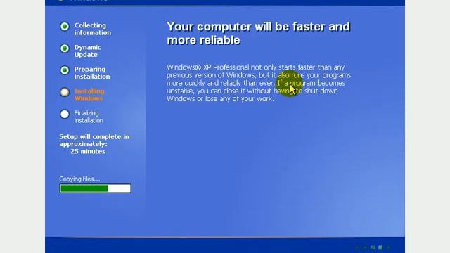 Setup Ms Window XP SP2 смотреть онлайн