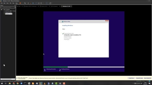 Instalación Windows11 22H2 Compilación 22621.1702 VMware Workstation 17 смотреть онлайн