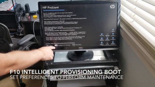 Enable intelligent provisioning in BIOS gen8. HP Proliant Intelligent provisioning using f10