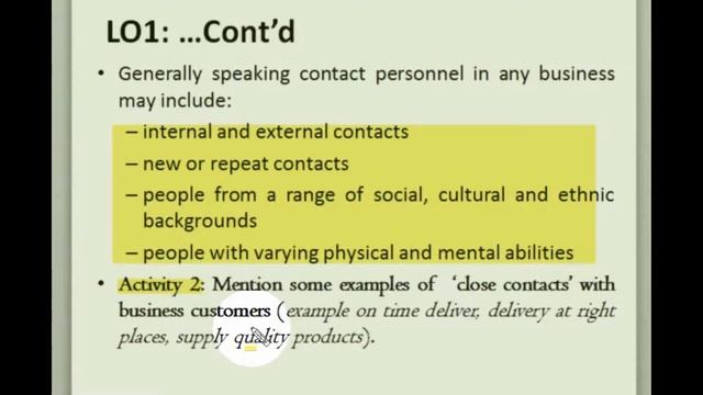 Maintain B2B relationship- LO1-Maintain Close contact with business customers (LO1) смотреть онлайн