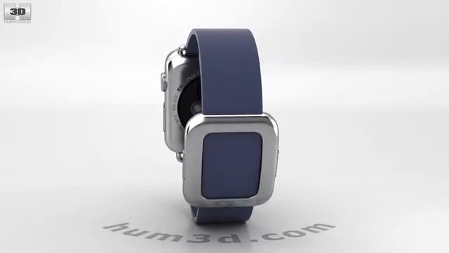 Apple Watch Series 2 38mm Stainless Steel Case Midnight Blue Modern Buckle 3D model by 3DModels.org смотреть онлайн