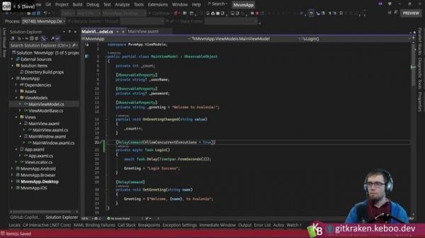 C#/Avalonia - Learn MVVM with Avalonia
