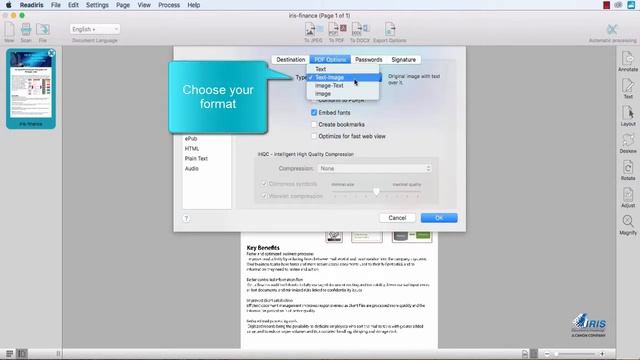 Readiris 17 Mac: How to make a PDF/A? смотреть онлайн