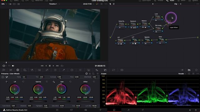 Color Grade any LOG footage in DaVinci Resolve смотреть онлайн