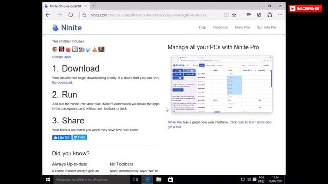 Capitulo *2► instalando Programas Básicos com o NINITE no Windows10 - Abril de 2020 [Simples, Fácil смотреть онлайн