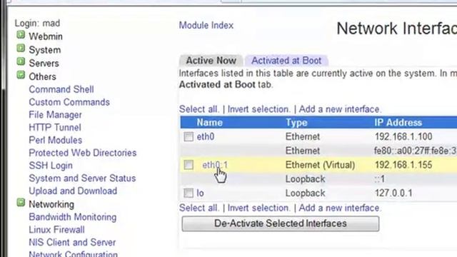 Ubuntu Server + Webmin = Virtual Network Interface смотреть онлайн