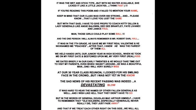 "Mac Arthur Generals Class of '83...Reminiscing" смотреть онлайн