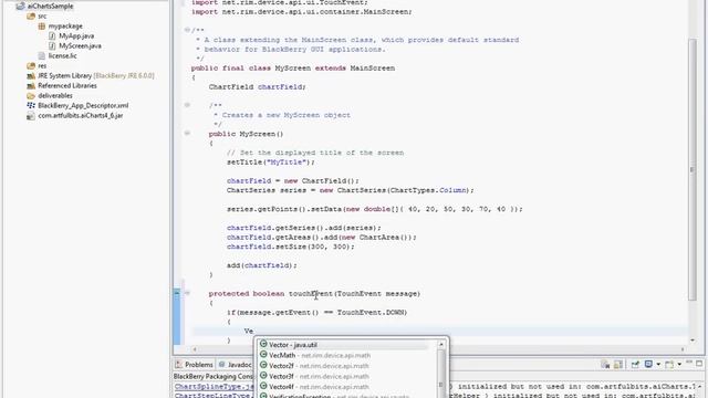 aiCharts for BlackBerry OS - Eclipse Test Project building смотреть онлайн