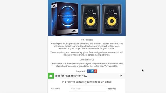 FREE Sweepstakes | Your Chance to Win KRK Rokit 5s or Omnisphere 2 смотреть онлайн