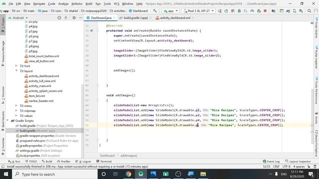 Admob App 20 || Auto Image Slider in Android Studio || Part 4 Recipes App смотреть онлайн
