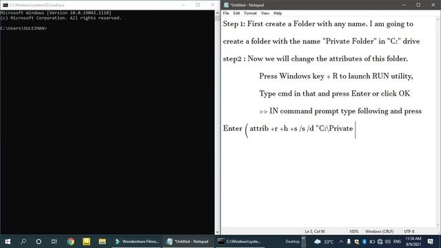 How to create Secret, Hidden Folder in windows | create Undeletable & Unsearchable Folder. смотреть онлайн