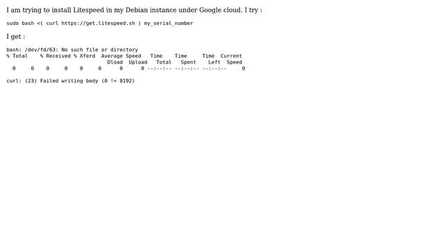 bash and curl commands gets errors : bash: /dev/fd/63: No such file смотреть онлайн