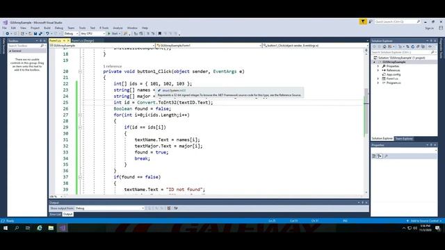 Parallel Arrays Windows Form App Example C# смотреть онлайн