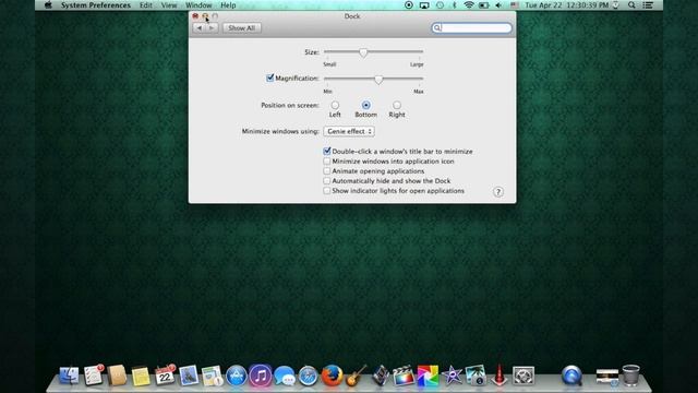 OSX Mavericks Dock Settings смотреть онлайн