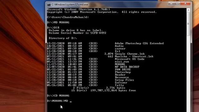 MS Dos के सभी इंटरनल कमांड की जानकारी || MD Command, REN Command, DIR Command, CLS Command, смотреть онлайн