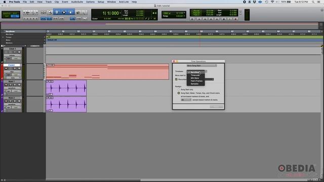 Moving Song Start in Pro Tools -- OBEDIA.com Pro Tools Training смотреть онлайн