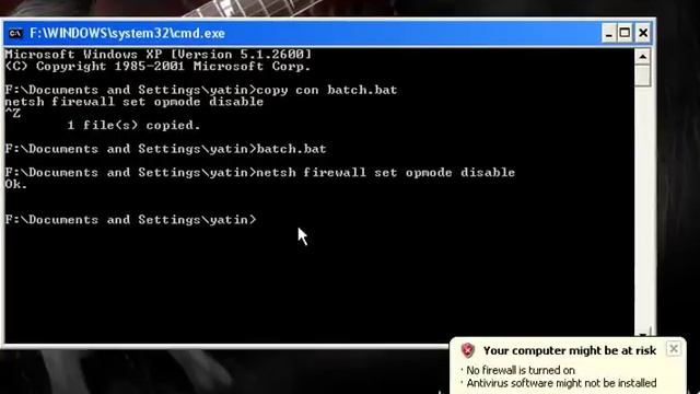 Batch File:How to disable windows firewall смотреть онлайн