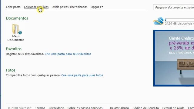 Enviar um arquivo para Windows Live Skydrive смотреть онлайн