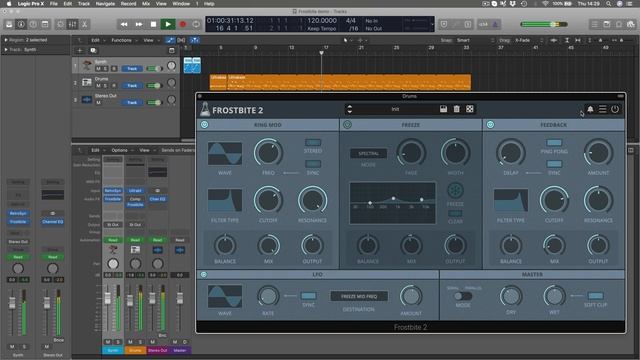 Frostbite 2 Synth and Drums Demo - Spectral Freeze Plugin смотреть онлайн