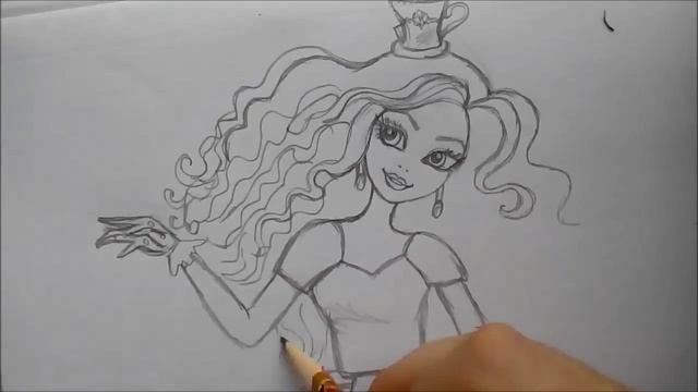 Рисую Ever After High : Меделин Хеттер \\ Madeline Hatter смотреть онлайн