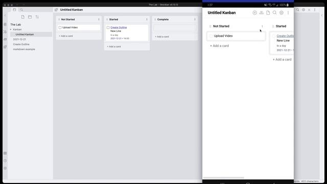 Obsidian Mobile - Kanban Plugin Continued смотреть онлайн