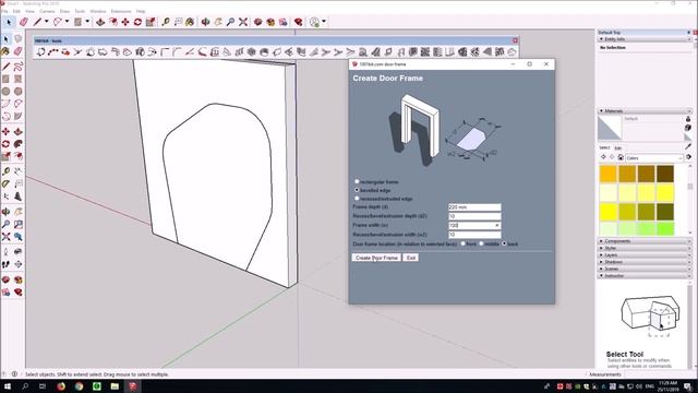 SketchUp Extension 1001bit Door Frame2 смотреть онлайн