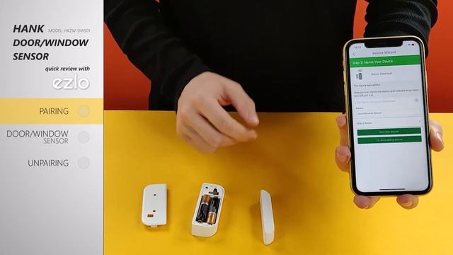 How to pair Hank Door/Window Sensor HKZW-DWS01 with Ezlo hubs смотреть онлайн