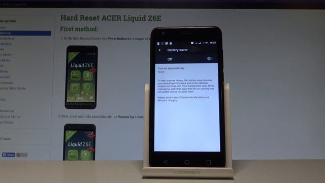 How Save Battery in ACER Liquid Z6E - Power Saving |HardReset.info смотреть онлайн