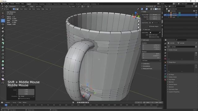 Create a Mug, Blender Beginner Tutorial смотреть онлайн