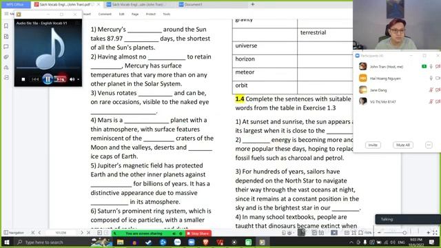 [English Vocabulary V1] Unit 18 - Outer space (Part 1) смотреть онлайн