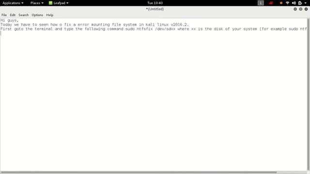 How to fix the error mounting file system in kali linux v2.0 смотреть онлайн