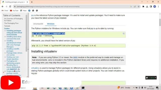 eCommerce Website Using python + Django | Installing virtual environment On Windows | #part2 смотреть онлайн