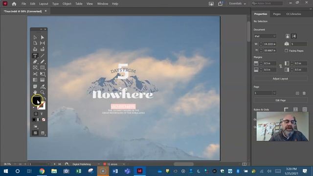 Using the Horizontal Type Tool and Exporting in Adobe InDesign CC. смотреть онлайн