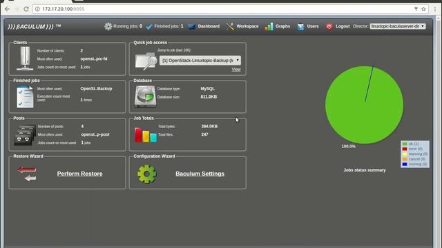 Baculum Configuration For Access Bacula In Web