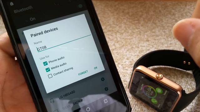How to sync all contacts from android phone to GT08 Smartwatch смотреть онлайн