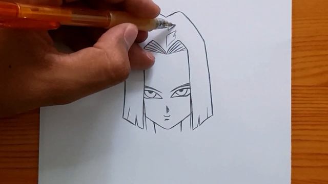 how to draw Android 17 from Dragon Ball | Android 17 step by step | easy drawing for beginners смотреть онлайн