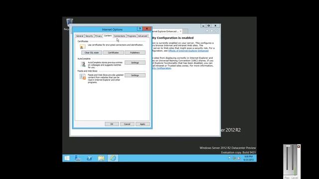 Internet Explorer Settings on Windows Server 2012 R2 смотреть онлайн