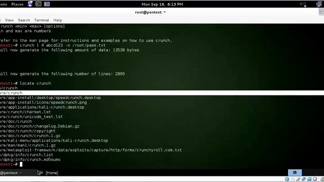 Generate wordlist using Crunch in Kali for password cracking смотреть онлайн