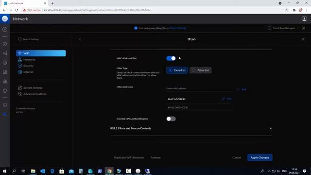 4 Unifi AP Mac address filter смотреть онлайн